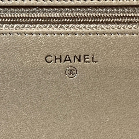 Sold x FULL SET🔸Chanel Le Boy wallet on chain beige - Picture 12 of 17
